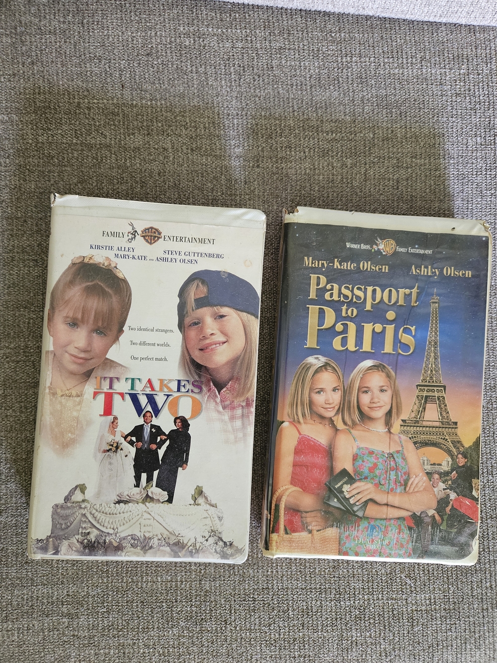 Set Of 2 VHS Tapes. It Takes Two And Passport To Paris
